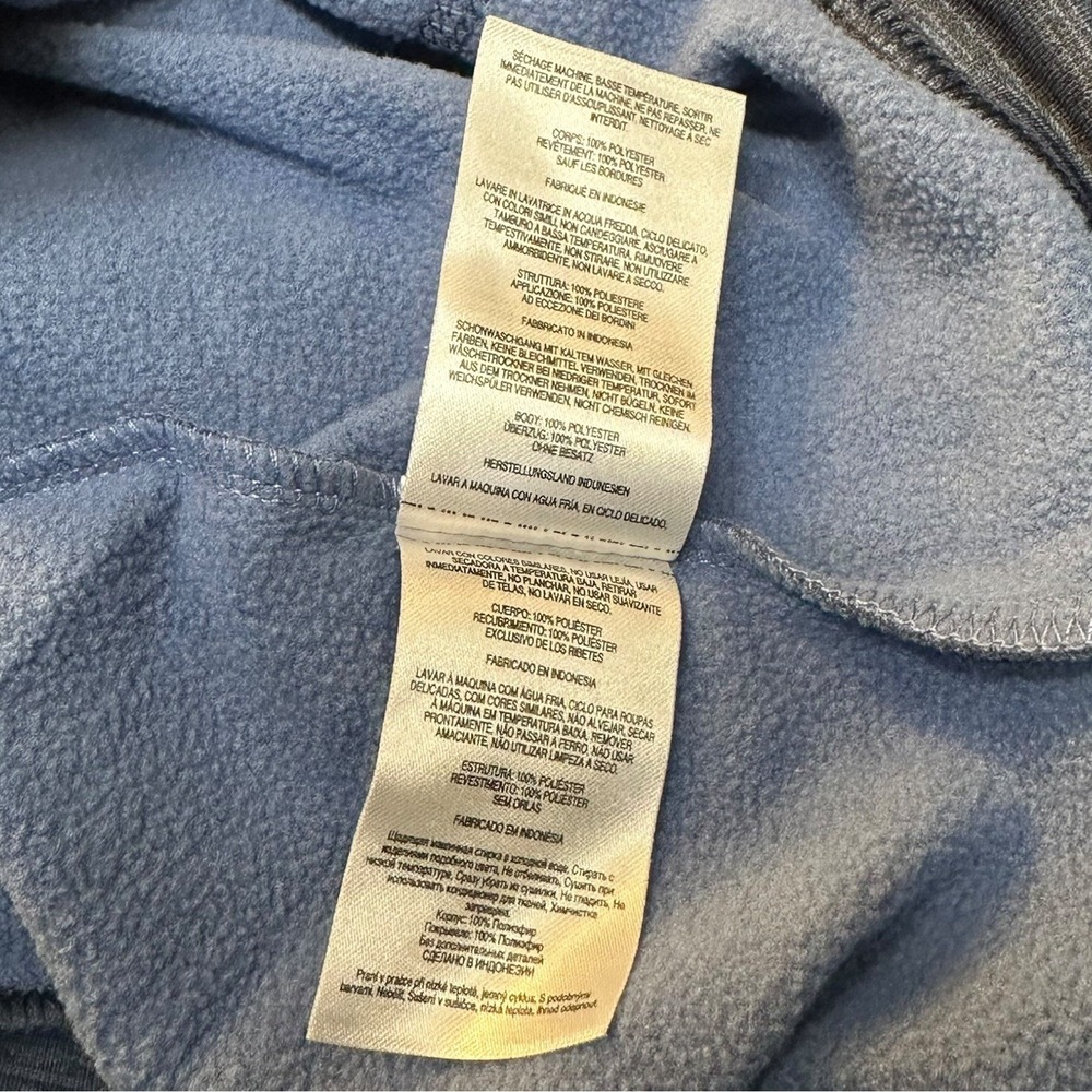 Columbia Womens Quarter Zip Pullover Blue Long Sleeve Fleece Lined Top Size L - Picture 11 of 12
